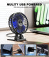 JZCreater USB Desk Fan, Mini Fan Portable, 3 Speeds Desktop Table Cooling Fan, Plug in Power Fan, Rotation Strong Wind, Quiet Personal Small Fan f...