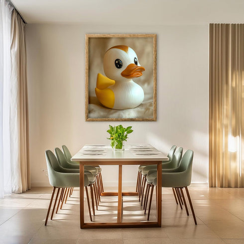 Posterizer 1 pcs-shiny cute golden yellow rubber duck 4-Kids Room Art-Art for Animal Lovers-Decor for nursery toddlers kids room- unframed wall ar...