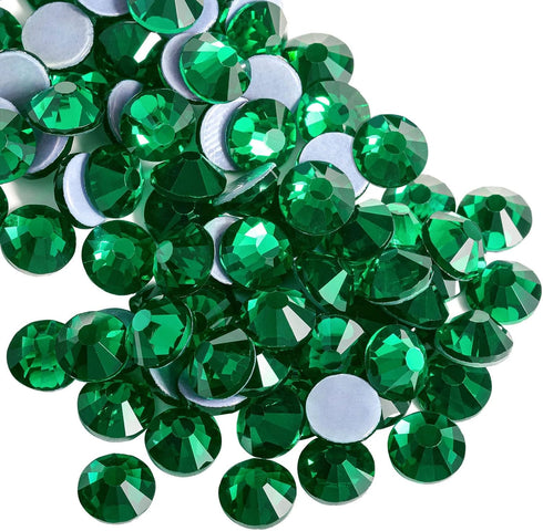 Beadsland Hotfix Rhinestones, 2880pcs Flatback Crystal Rhinestones for Crafts Clothes DIY Decorations, Emerald, SS10, 2.7-2.9mm...