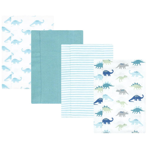 Hudson Baby Unisex Baby Cotton Flannel Burp Cloths, Soft Teal Dino, One Size...