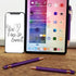 12 Pieces Ballpoint Pen with Stylus Tip, 1.0 mm Black Ink Metal Pen Stylus Pen for Touch Screens, 2 in 1 Stylus Ballpoint Pen (Purple and Rose Gol...