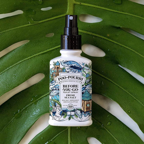 Poo-Pourri Before-You-Go Toilet Spray, Fresh Sea Salt, 4 Fl Oz - Sea Salt, Bergamot and Eucalyptus...