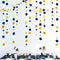 46 Ft Navy Blue and Gold Circle Dots Garland Royal Blue Hanging Paper Polka Dot Streamer for Birthday Wedding Bridal Baby Shower Graduations Nauti...