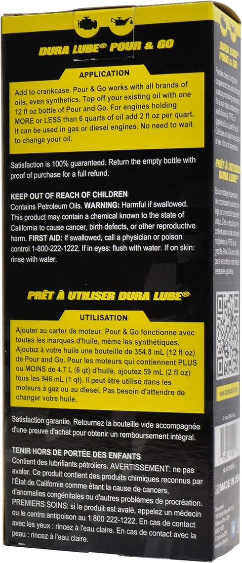 DURA LUBE HL-41501-06 Pour & Go Engine Treament, 12-Ounce, Single...