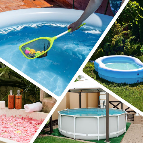 Pool Net Total Length 26.8 inches, Swimming Pool Skimmer Net with Aluminum Pole for Fast Cleaning Ponds, Hot Tub, and Spas, Pool Cleaner Supplies ...