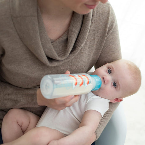 Dr. Brown's Anti-Colic Options+ Narrow Sippy Bottle Starter Kit, 8oz/250mL, with Level 3 Medium-Fast Flow Nipple and Soft 100% Silicone Sippy Spou...