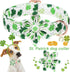 ARING PET St Patrick's Day Dog Collar-Cute Clovers Dog Collar with Flower, Adjustable Cotton Shamrock Pet Collar Puppy Collars with Metal Buckle...