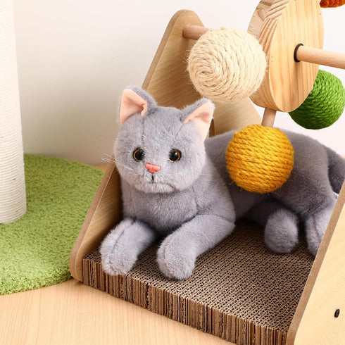 Gadpiparty Stuffed Cats Plush Cat Doll, Realistic Soft Plush Cat Toy for Adults, Stuffed Animals Cat Doll(Grey, 12 Inch) Cat Stuffed Animals...