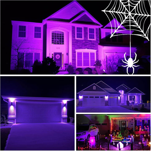 ALIDE Purple MR16 GU5.3 Led Bulbs 5W,20W 35W 50W Halogen Equivalent,12V Low Voltage MR16 Led Purple Bulbs for Halloween Outdoor Landscape Yard Gar...