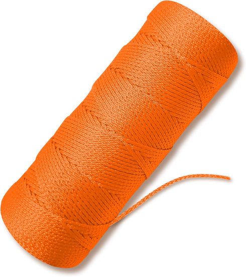 Orange Mason Line String Line - #18 Braided Nylon String - 500 Ft Length - Nylon Twine for Gardening Or Masonry Tools - Perfect Construction Strin...