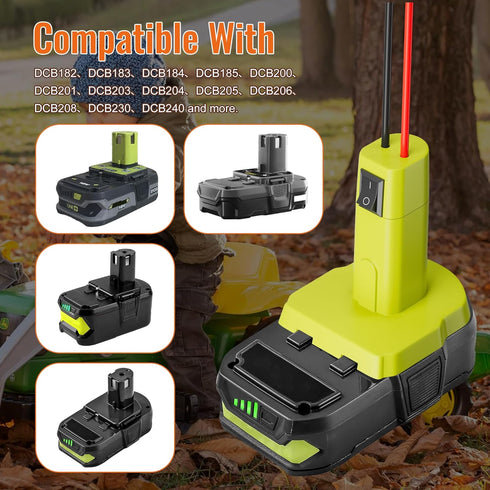 Power Wheel Battery Adapter for Ryobi Battery Adapter Battery Converter Kit 12 AWG Wire with Fuses and Connectors for Robotic RC Car Toy...