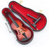 Dselvgvu Wooden Miniature Violin with Stand,Bow and Case Mini Musical Instrument Miniature Dollhouse Model Ornament Home Decoration (5.63"x2.05"x0...
