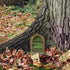 3Pcs Green Fairy Door Wooden Miniature Fairy Garden Doors Outdoor Mini Fairy Gnome House Accessories for Tree Trunk Ornaments Garden Miniatures,Ga...