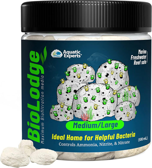Aquatic Experts BioLodge Aquarium Bio Media - Bio Media for Aquarium Filter, Aquarium Filter Media, Ideal Canister Filter Bio Media, 500ML...