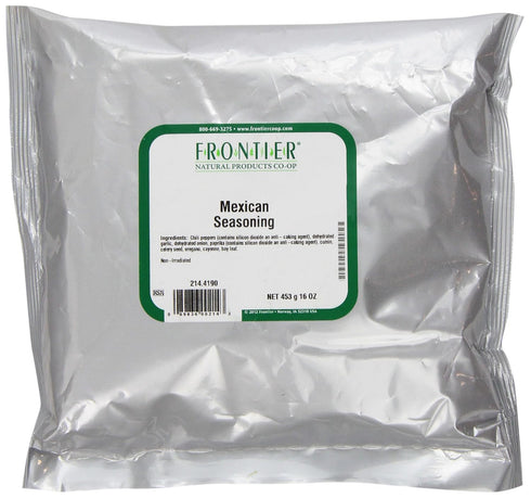 Frontier Co-op Mexican Seasoning Mix, 1-pound Bulk Bag, Salt-free, Rich, Flavorful Heat to Spice up any Dish, Kosher, Non ETO...