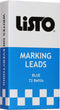 Listo 162 Marking Pencils Refill - Box of 72, Grease Pencils/China Marking Pencils/Wax Pencils - Made in USA (Blue)...