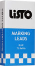 Listo 162 Marking Pencils Refill - Box of 72, Grease Pencils/China Marking Pencils/Wax Pencils - Made in USA (Blue)...