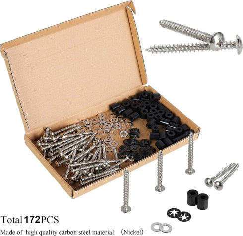 43 Set (172Pcs) Pegboard Mounting spacers and screws Kit, Peg Boards Installation Hardware Accessories. Include Sturdy Screws, Spacers,Washers and...