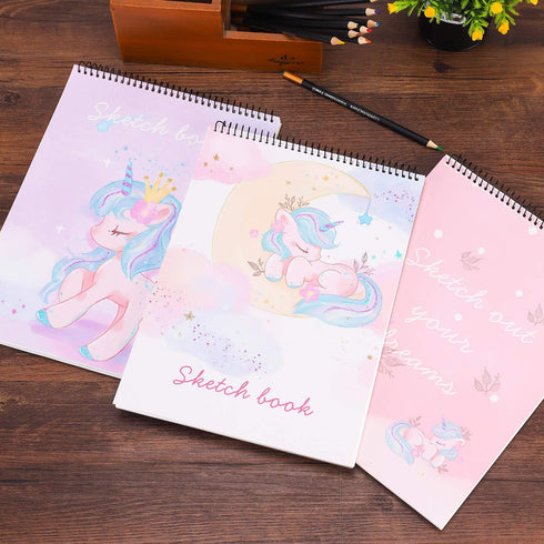 Sketch Book, 100 Pages (50 Sheets), Spiral Bound Artist Sketch Pad, Acid Free Drawing Paper for Drawing, Painting, Sketching or Doodling for Girls...