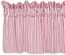 Cackleberry Home Red and White Ticking Stripe Valance Curtain Woven Cotton Lined 72 Inches W x 17 Inches L...