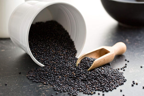 Food to Live Organic Black Lentils, 8 Ounces – Non-GMO, Whole Dry Pulses, Raw, Sproutable, Kosher, Vegan, Bulk Legumes, Black Masoor Daal. Rich in...