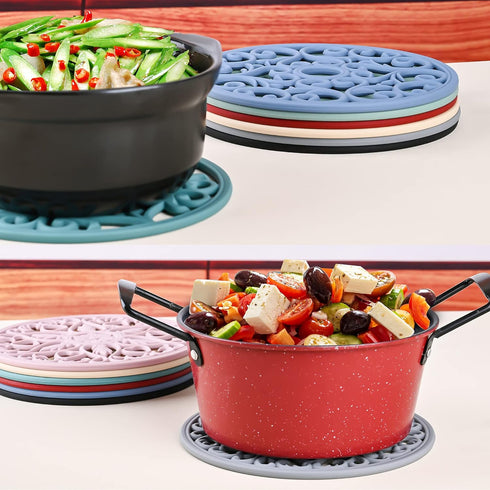 Smitchraft Silicone Trivets Hot Dishes, Pots & Pans, Hot Pads Kitchen Quartz Countertops, Pot Holders Trivet Mat, Non-Stick Heat Resistant Mats Co...