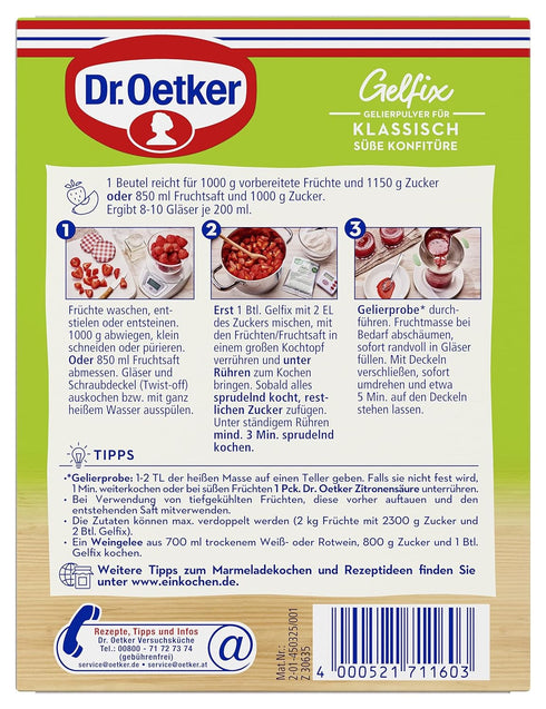 Dr. Oetker Gelfix Classic 1:1 (3x 20g Bag)...