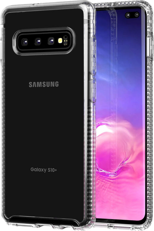 tech21 Protective Samsung Galaxy S10 Plus Case Ultra Thin Back Cover with BulletShield Protection - Pure Clear - Transparent...