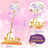 Childom Birthday Gifts for Women,Christmas Rose Gifts for Her Mom,Rainbow Rose with Love Stand for Wife,Sweet Artificial Flower for Grandma,Women,...