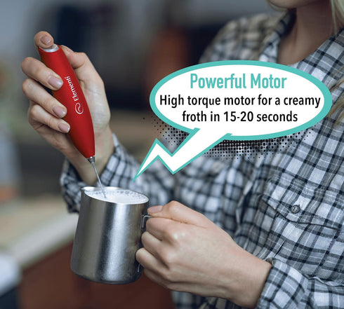 Elementi Milk Frother Handheld - Wisking Tool Electric - Hand Frother for Coffee - Electric Stirrer & Mini Mixer - Drink Mixer Handheld Milk Froth...