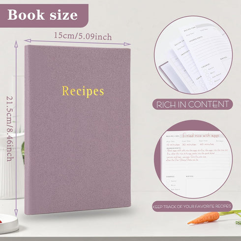 Recipe Book Recipe Book To Write in Your Own Recipes With 62 Blank Recipe Book Pages (orange)...