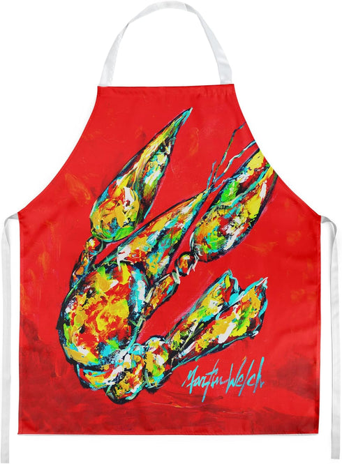 Caroline's Treasures MW1248APRON Hot Head #2 Crawfish Apron Cooking Kitchen Server Baking Crafts Gardening for Adult Women Men, Unisex, Large, Mul...
