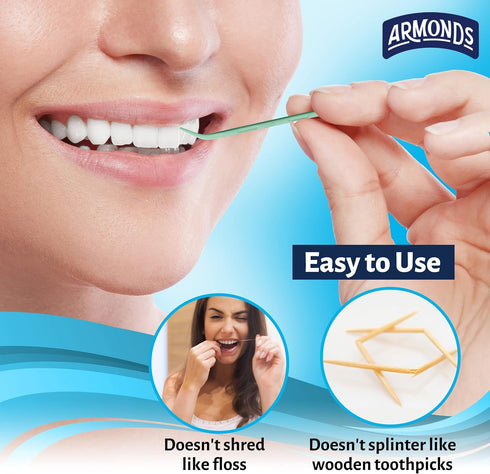 ProPicks MicroPick Dental Picks for Teeth Cleaning with Zinc Oxide – Disposable Plastic Toothpicks for Teeth & Gums – Protects Teeth & Massages Gu...