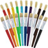 U.S. Art Supply 20-Piece Large Round and Flat Hog Bristle Tempera Paint Brush Set - Fun Party, School, Student, Class Craft Painting - Beginners S...