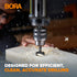 BORA BFB-009751 1 1/8" Dia Tempest Forstner Bit 3-1/2" OAL, Round 3/8" Shank for Wood Drilling Ideal for Cabinet Making and Fine Woodworking Proje...