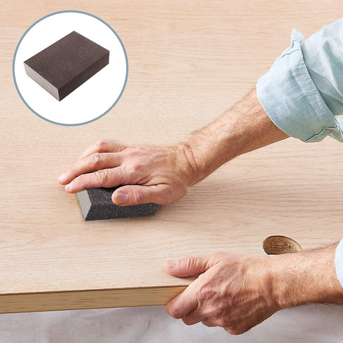 220 Grit Sanding Block - 12Pcs, Wet Dry Sanding Sponge Foam Sandpaper Block Washable & Reusable Sandpaper Sponge for Drywall Wood Plastic Metal Fu...