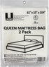uBoxes Queen Size Mattress Covers/Bags 61" x 15" x 104" (Pack of 2) Moving Supplies...