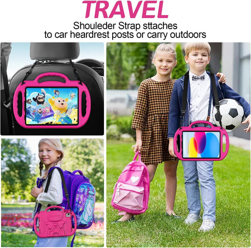 AVAWO Kids Case for iPad (A16) 11th Generation 11 Inch 2025 & iPad 10th Generation 10.9" 2022, iPad Air (M3/M2) 2025/2024 Shockproof Rugged Protec...