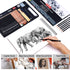 PANDAFLY Drawing Sketching Pencil Set, 42 Pack Pro Art Pencil Kit with Graphite Pencils (14B-4H), Charcoal Pencil, Ideal for Shading, Blending, Dr...