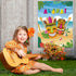 WERNNSAI Pin The Feather on The Tiki Party Games - Hawaiian Luau Party Supplies for Kids Boys 21’’ x 28’’ Aloha Poster with 24 Pcs Stickers for Ba...