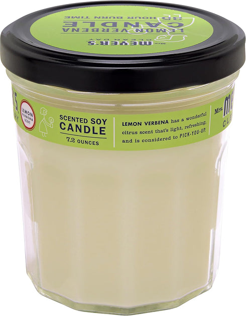 MRS. MEYER'S CLEAN DAY Soy Aromatherapy Candle, 35 Hour Burn Time, Made with Soy Wax and Essential Oils, Lemon Verbena, 7.2 oz...