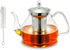 Glass Teapot, 40oz/1200mL Glass Kettle with Removable Stainless Steel Infuser for Blooming Tea & Loose Leaf Tea, Gooseneck Tea Pot, Gift Box for T...
