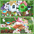 Mushroom Garden Accessories Miniatures Fairies Gnome Figures Resin Garden Mushroom House Figures Fake Pond Lawn Bridge Figurines Terrarium Ornamen...