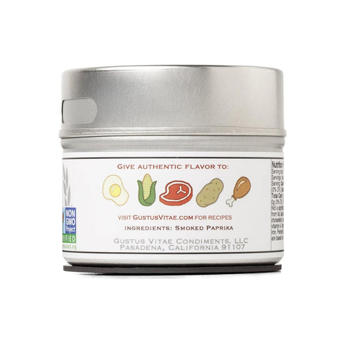 Smoked Spanish Paprika - Non GMO - Packed In Magnetic Tins - Sustainable Spice - Grown in USA - All Natural - Not Irradiated - Hand Crafted, Small...