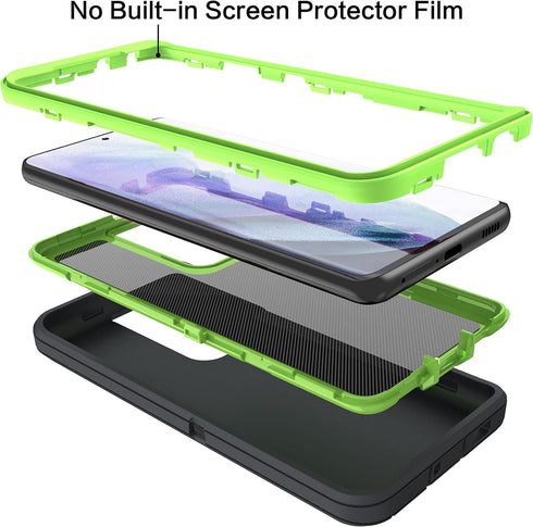 MXX Case Compatible with Galaxy S21 Ultra Case, 3-Layer Super Full Heavy Duty Body Bumper Cover/Shock Protection/Dust Proof, Designed for Samsung ...