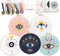 Harimau 5pcs Beginner Embroidery Kit,Eye Pattern,Cross Stitch Kits, Including Stamped Embroidery Cloth with 2 Embroidery Hoops, Multicolor Color T...