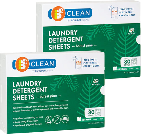 Boulder Clean Forest Pine Laundry Sheets, 40 CT...