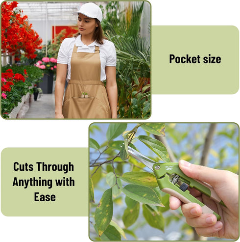 Mr. Pen- Gardening Scissors, 6.5 Inch, Green, Pruning Shears for Gardening with Straight Stainless Steel Blade, Plant Trimming Scissors, Garden sh...