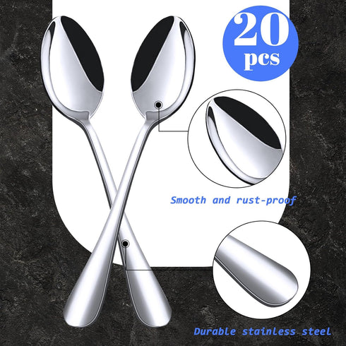 HANSGO 20PCS Demitasse Espresso Spoons, 4.9 Inch Mini Coffee Spoons Stainless Steel Tea Spoons for Ice Cream Cake Dessert...