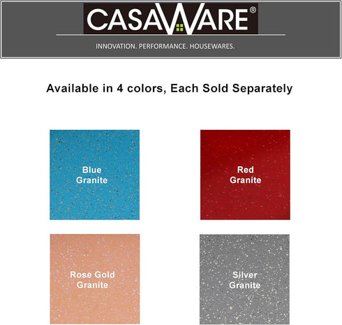 casaWare Toaster Oven Baking Pan 7 x 11-inch Ceramic Coated Non-Stick (Blue Granite)...